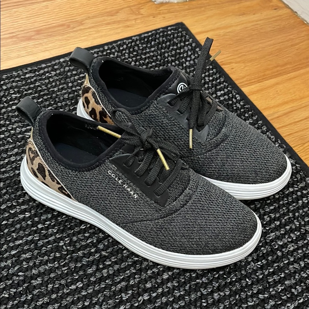 Cole Haan Women's Black and Leopard Sneakers